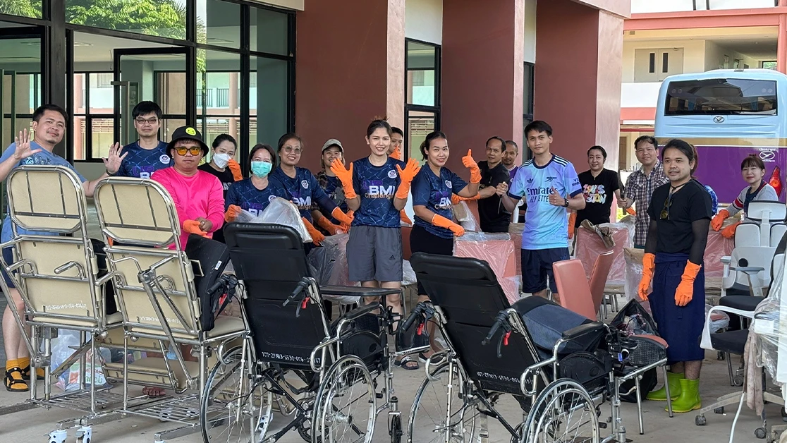 The Planning Division Participates in "Big Cleaning Day" to Clean Buildings and Equipment Damaged by Flooding in Chiang Rai Province and the Elderly Health Promotion and Rehabilitation Center at the University of Phayao