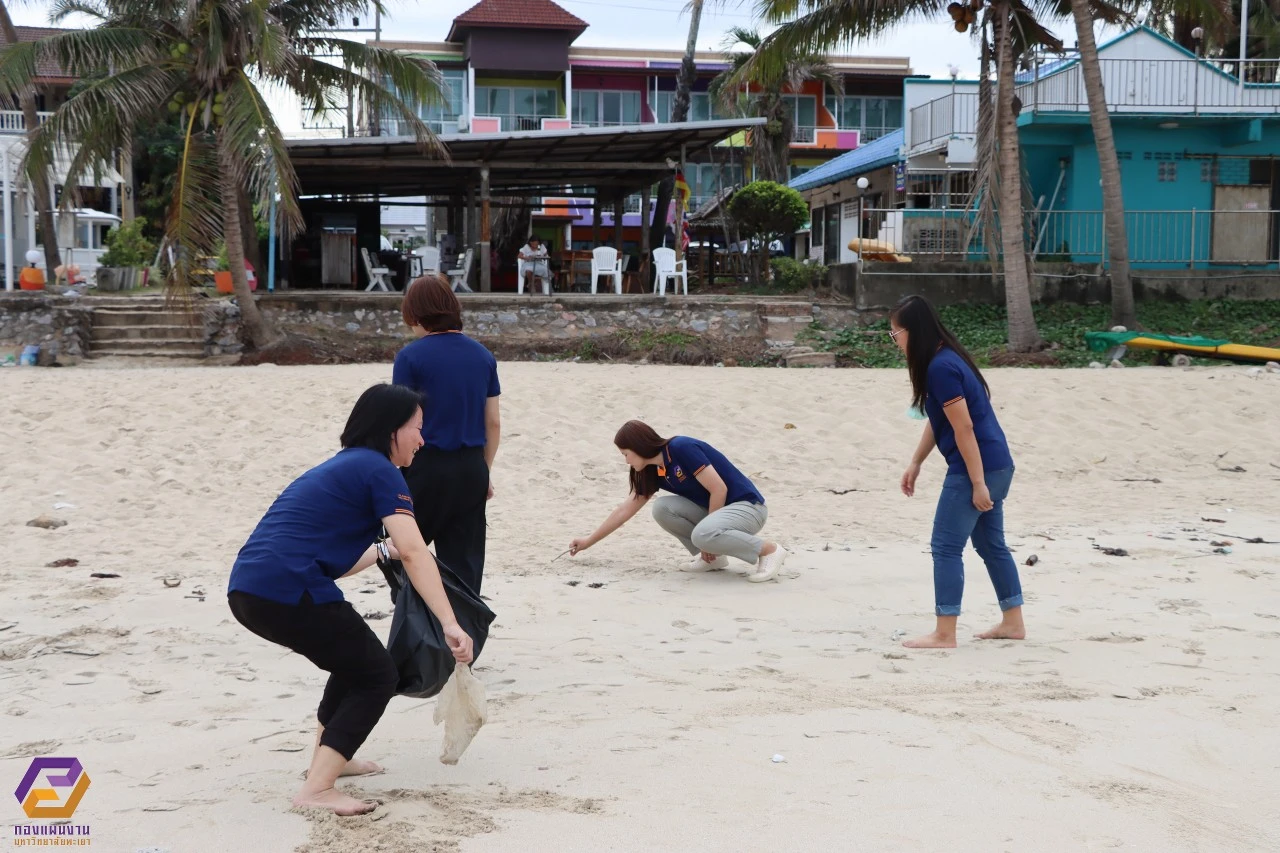 The Planning Division of the University of Phayao Organized a Knowledge Development Project for Excellence and Corporate Social Responsibility (CSR) Activities for Volunteer Coastal Waste Management and Landscape Development