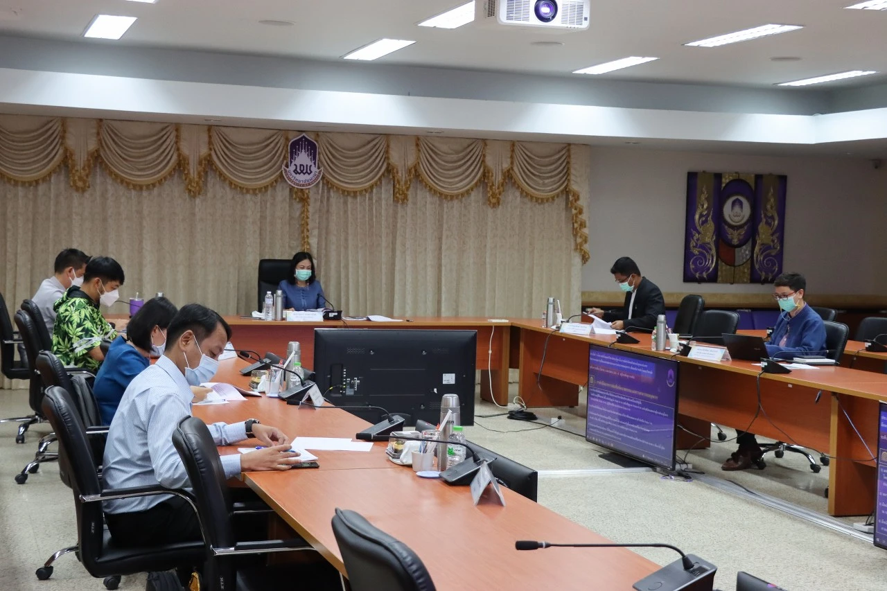กองแผนงาน จัดประชุมคณะกรรมการบริหารความเสี่ยงฯ ครั้งที่ 6 (1/2565) เพื่อรายงานผลการดำเนินงานด้านการบริหารความเสี่ยงและการควบคุมภายใน รอบ 6 เดือน ประจำปีงบประมาณ พ.ศ. 2565