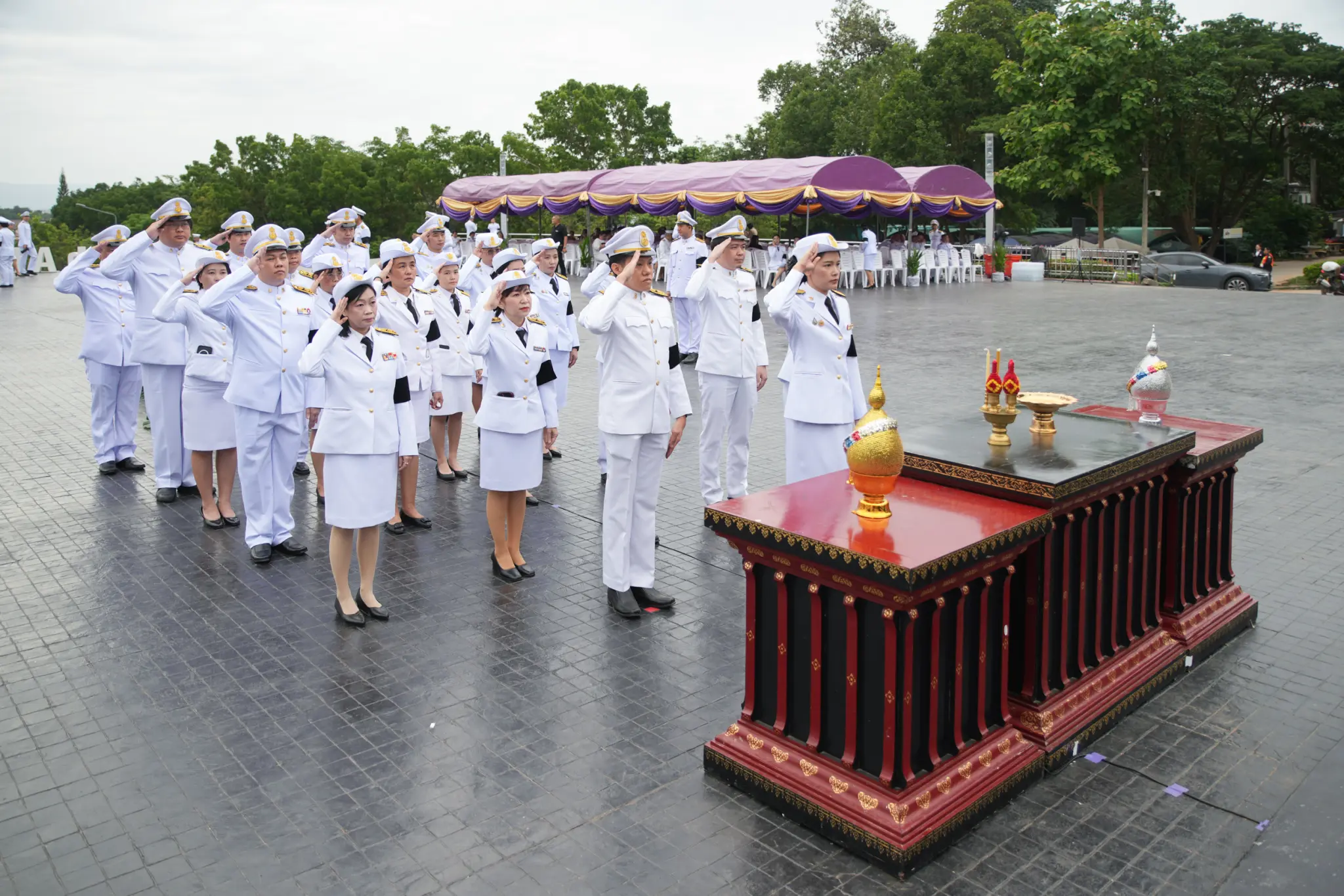 กองแผนงาน ม.พะเยา ร่วมพิธีบวงสรวงสมเด็จพระนเรศวรมหาราช และพิธีวางพานพุ่ม เนื่องในโอกาสครบรอบ 16 ปี มหาวิทยาลัยพะเยา