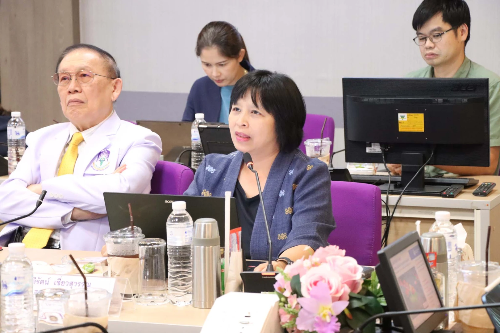 กรรมการสภามหาวิทยาลัยพะเยาผู้ทรงคุณวุฒิ เข้าตรวจเยี่ยมการดำเนินงานและการใช้จ่ายงบประมาณของโรงพยาบาลมหาวิทยาลัยพะเยา