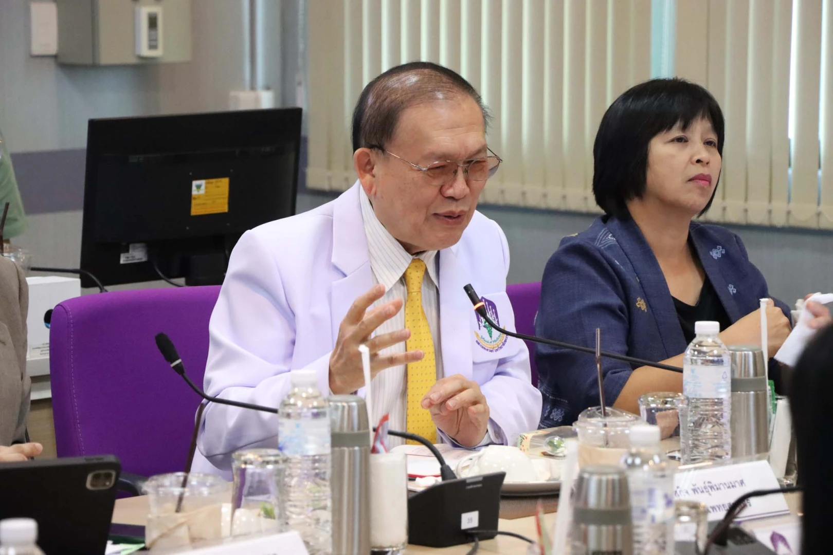 กรรมการสภามหาวิทยาลัยพะเยาผู้ทรงคุณวุฒิ เข้าตรวจเยี่ยมการดำเนินงานและการใช้จ่ายงบประมาณของโรงพยาบาลมหาวิทยาลัยพะเยา