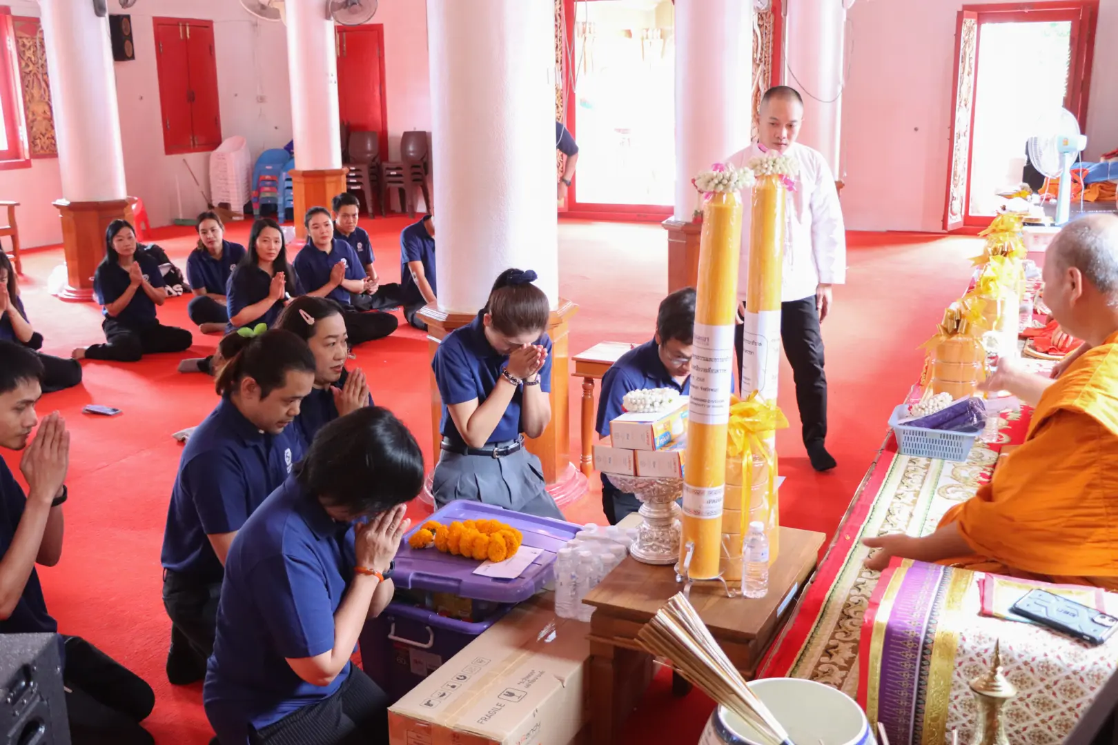 กองแผนงาน ดำเนินโครงการเสริมสร้างความเข้มแข็งด้านคุณธรรมและธรรมาภิบาลในหน่วยงาน และร่วมสืบสานประเพณีถวายเทียนพรรษา