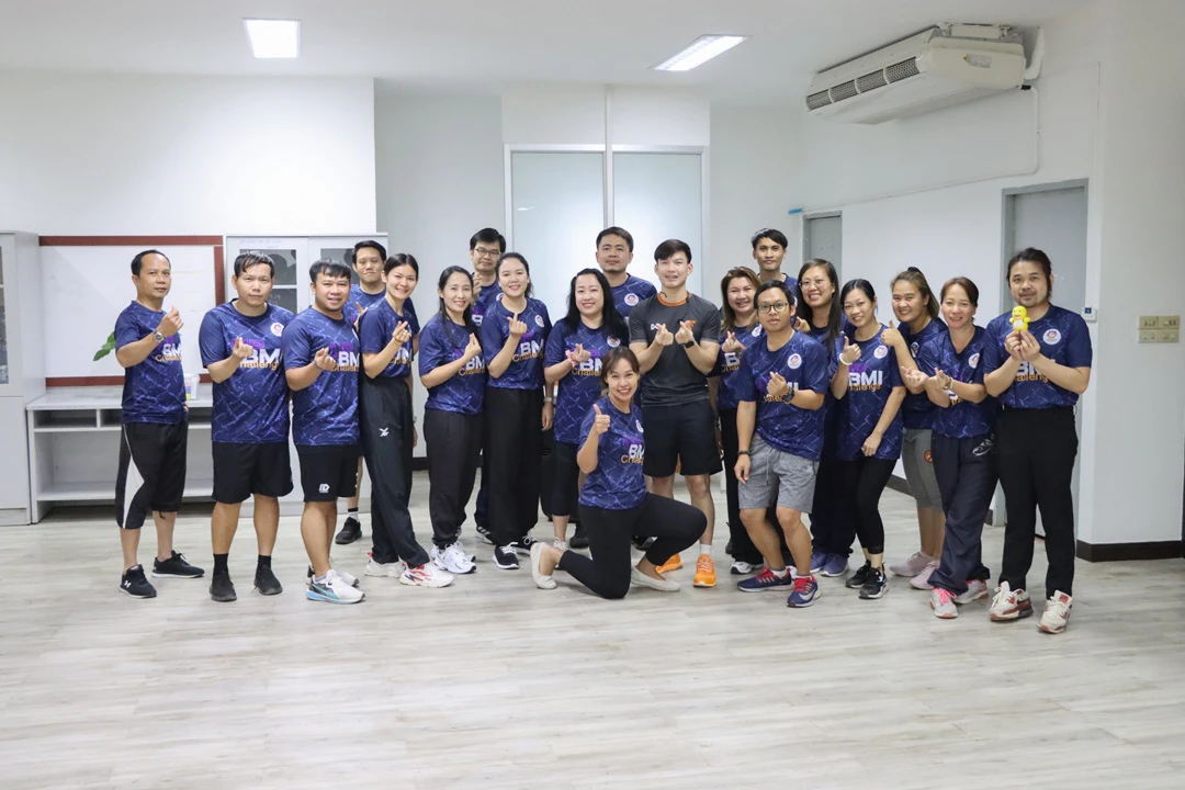 กองแผนงาน จัดกิจกรรมเต้นแอโรบิค (ประจำเดือนกุมภาพันธ์) โครงการเสริมสร้างสุขภาวะที่ดีในองค์กร (Good Health and Well – Being : BMI Challenge)